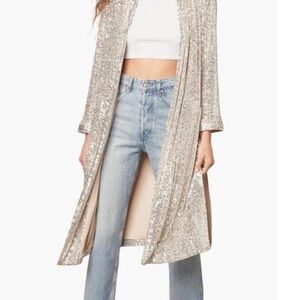 🪩 BB Dakota Steve Madden silver sequin duster 🪩